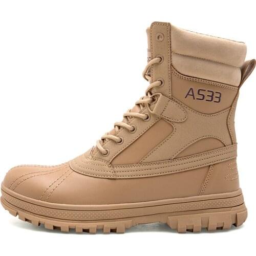 New Mens Military Platform Boots Men Anti-collision Quality Army Tactical Boots High Top Hiking Shoes Botas Militares Hombre