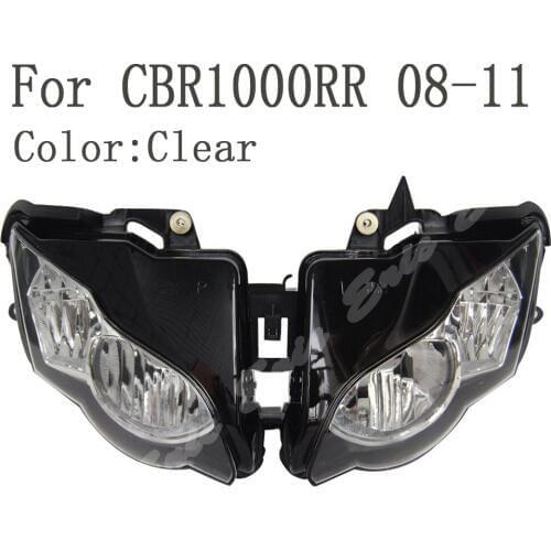 Motorcycle Front Headlight Lamp Assembly For Honda CBR1000RR 2008 2009 2010 2011 Clear Lens