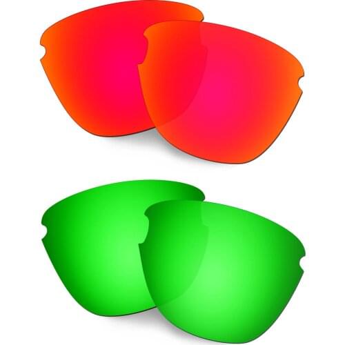 HKUCO Polarized Replacement Lenses For Frogskins Lite Sunglasses Red/Green 2 Pairs