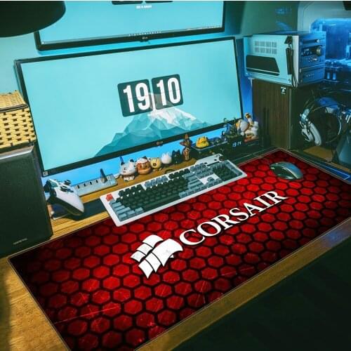 Corsair Rubber Mouse Durable Desktop Mousepad Computer Mousepad Anti-slip Natural Rubber with Locking Edge Gaming Mouse Mat
