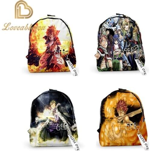 FAIRY TAIL 3d Print Backpack Men and Women Backpacks School Bag Unisex Travel Bags for Teenagers Boys and Girls Backpacks