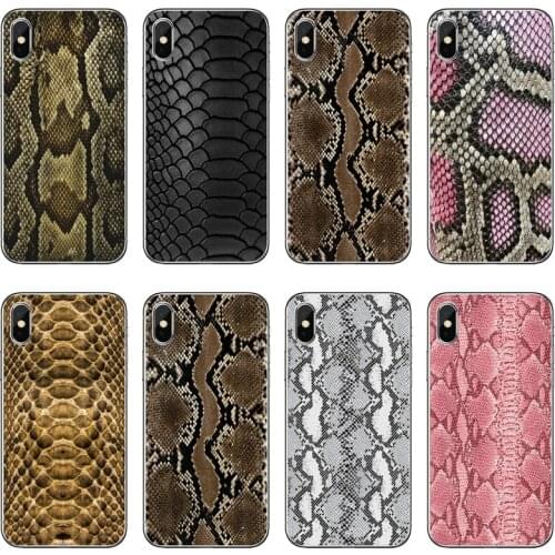 Silicone Phone Case Fashion Leather Snake print For Huawei Honor 20 10i 9X 10 Lite 8S 8C 8X 7C 7X 7A 6C Pro 6 6A 6X 5C V10
