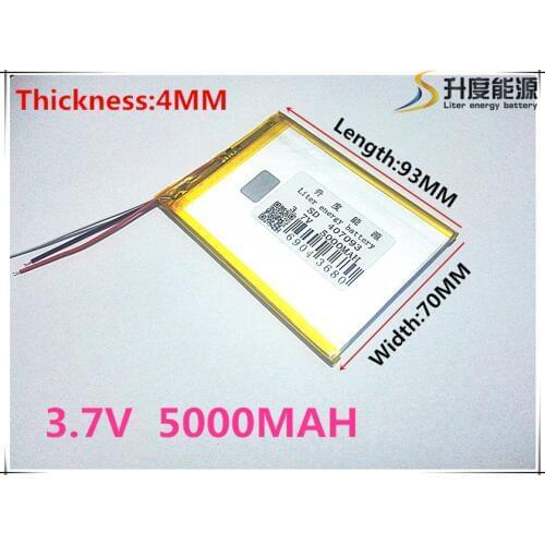 Brand new battery 407093 3.7V 5000mAh tablet battery with Protection Board For Tablet PC U25GT