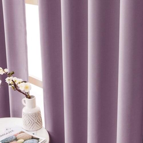 Modern Blackout Curtains for Living room Bedroom Curtains for Window Drapes Purple Finished Blackout Curtains 1 panel blinds