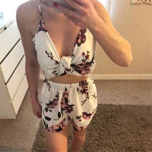 Womens Loose Flower Printed Short Jumpsuit Playsuit Ladies Big Size Suspenders Mini Bodysuit Tops Plus Size Jumpsuit Shorts 5XL