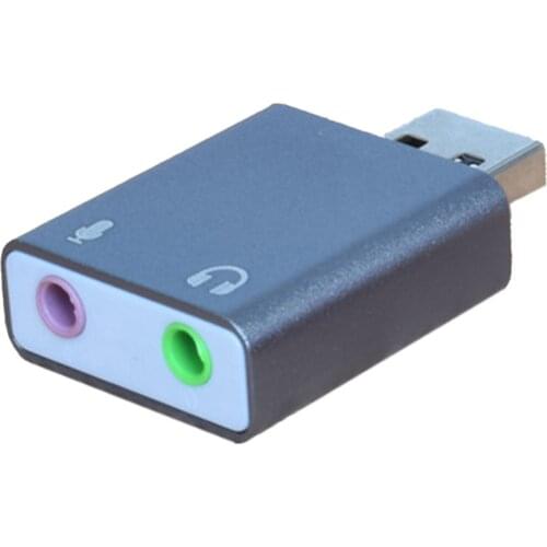 USB Sound Card Microphone Earphone Two In One Audio Adapter External USB 7.1CH Sound Card For Laptop PC