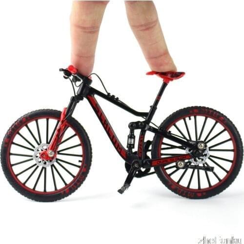 1:10 Mini Model Alloy Bicycle Toy Finger Mountain Bike Pocket Diecast Simulation Metal Racing Funny Collection Toys For Children