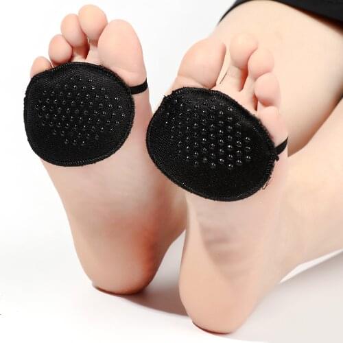 1 Pair Women Forefoot Pads Breathable Anti-slip Silicone Dotted Invisible Forefoot Insoles High Heels Cushions Foot Pain Care