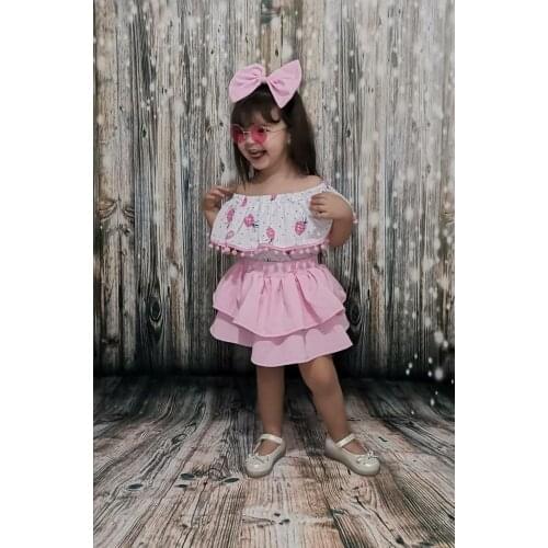 100% cotton Baby dress girls clothes clothing sets summer seasonal sweater tee newborn romper cute costume toddler suit