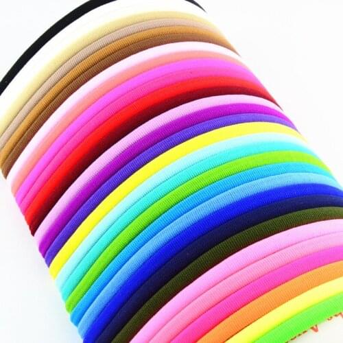 100pcs/lot 31 Color U Pick New Solid Nylon Headband Soft Elastic Head Wrap for Children Diy Kids Hairband Hair Accessories