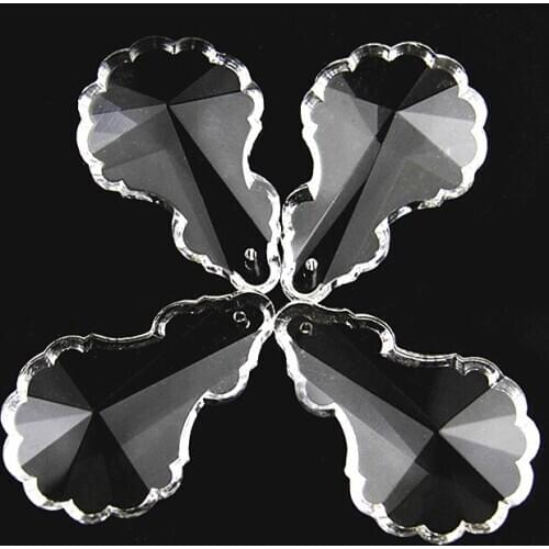 100pcs/Lot 50mm/63mm Transparent Color Crystal Faceted Chandelier Prism Parts Crystal Chandelier Parts