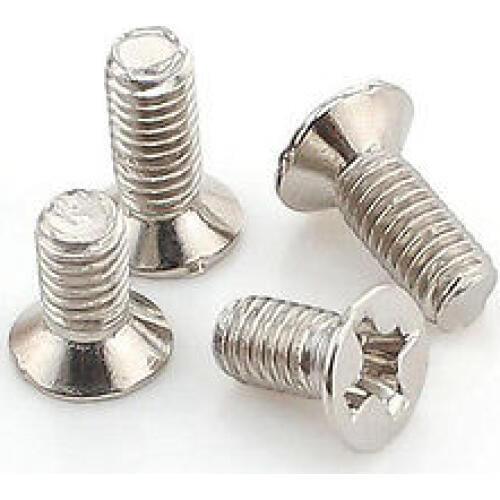 100Pcs Carbon Steel M2.5*0.45*4-12 Flat Head Machine Phillips Screws