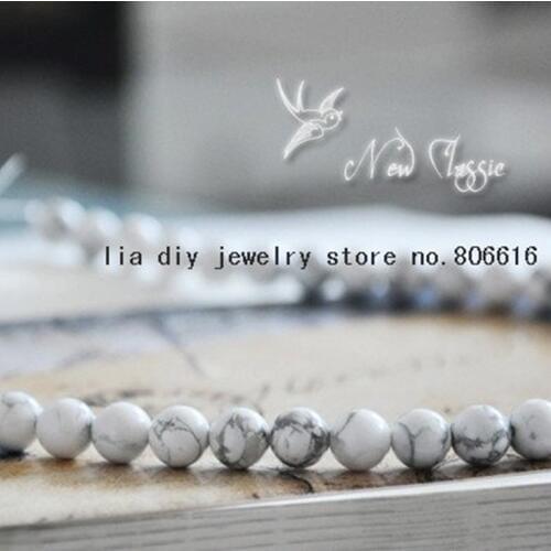 4/6/8/10MM 2Strands/pack White Natural Brazil Semi-precious Loose Bead Strands Stone Jewelry Beads Findings