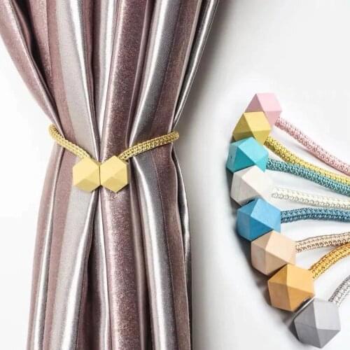 2Pc Pearl Magnetic Ball Curtain Tie Rope Backs Holdbacks Buckle Clips Accessory Rods Accessoires Hook Holder Home Decorations