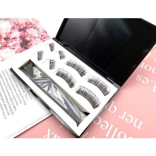 3D Mink Magnetic Eyelashes Waterproof Lasting Magnetic Eyeliner Magnet Mink Eyelashes Makeup Extension False Eyelashes