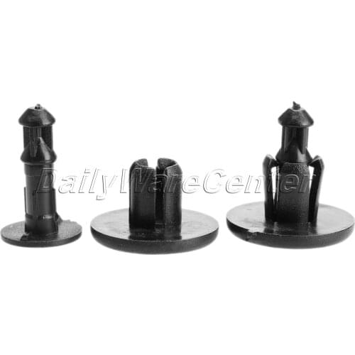 50Pcs Car Clips Push In Type Fastener Rivets Fender Clips for Mazda Plastic Trim Retainer Door Clips Fasteners Black 8mm Hole