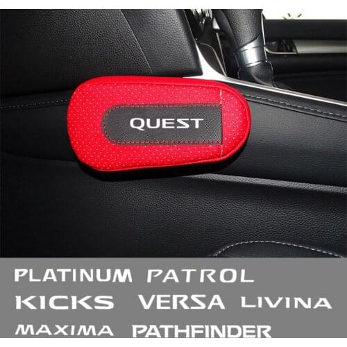 Car soft leather leg pads knee pads seat support Accessories For Nissan QUEST PLATINUM PATROL KICKS VERSA PATHFINDER