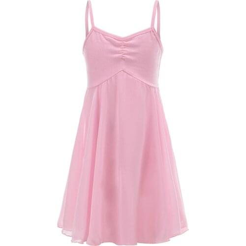 Ballet Dress For Girls Dance Dress Fancy Dress for Girls Camisole Chiffon Dance Skirt Ballroom Ballerina Dress Kids Dancewear