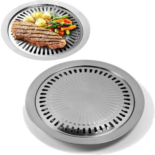 Smokeless Barbecue Grill Pan Gas Household Non-Stick Gas Stove Plate Electric Stove Baking Tray BBQ Grill Barbecue Tools Outdoor