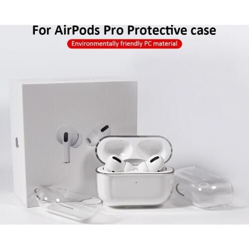 Case for Airpods pro Earphone Protective Case Transparent PC Hard Shell for Apple Airpods pro Shockproof and Dust-proof