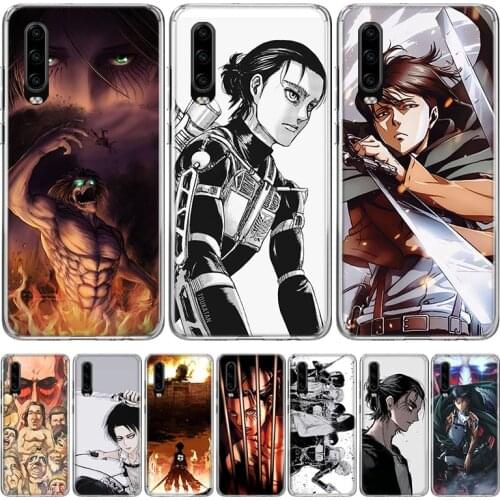 Anime Attack On Titan Eren Levi Phone Case for Huawei P40 P30 P20 Mate 30 20 10 Pro P10 Lite P Smart Z + 2019 Gift Coque Cover C