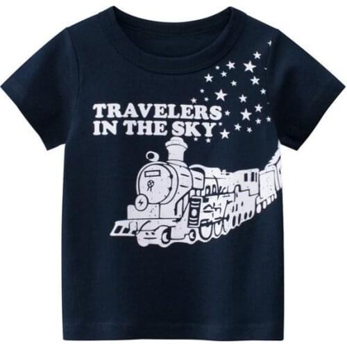 Childrens Clothing Short Sleeve Boys T-shirts 2021 Summer New Pure Cotton Thin Top Fashion Korean Cartoon Clothes For 2-8y Kids