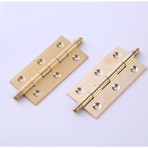 Kitchen Cabinet Door Hinges Furniture Accessories 4 Holes Gold Drawer Hinges for Jewelry Boxes Furniture Fittings