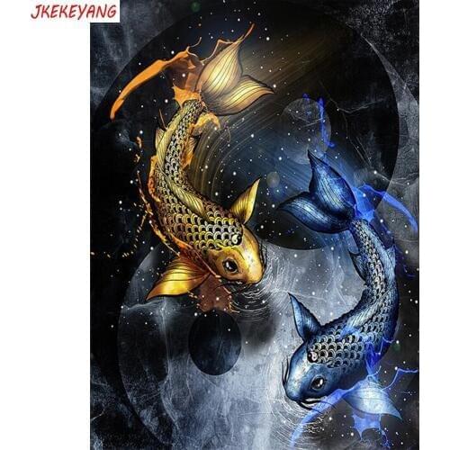 Wall Art Pictures 5D Diy diamond painting Koi fish Diamond Mosaic sale Rhinestone Embroidery cross stitch Y3362