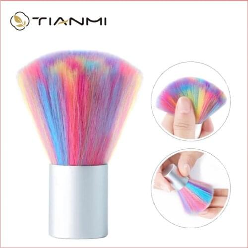 Nail Art Makeup Brush Color Soft Brush Nail Art Cleaning Care Dust Brush Uv Gel Acrylic Dust Removal Manicure Tool Portable