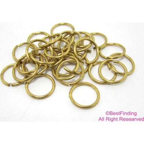 Brass Jump rings 12x1.2mm Round raw brass jump rings -100pcs R295
