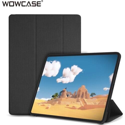 Magnetic Attraction Leather Case for iPad Pro 11 2018 Case Slim Lightweight Trifold Smart Texture Leather Cover For iPad Pro 11"