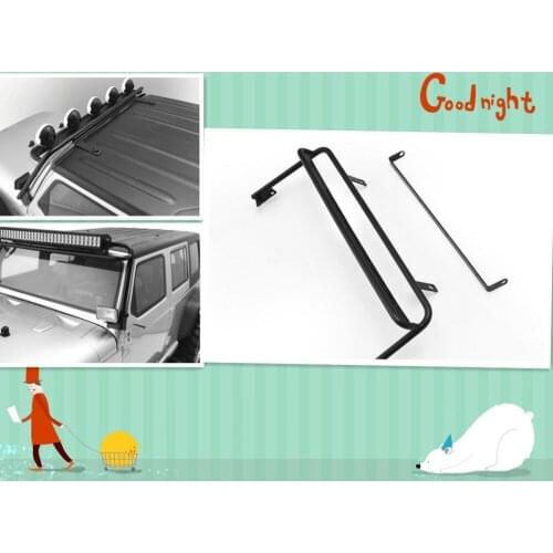 Metal front roof led bar rack for 1/10 Axial SCX10 JK AX90027,ax90028 Wrangler Crawler Body