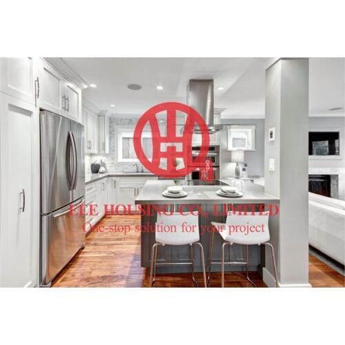 Fashion shaker-style solid wood kitchen cabinet with excellent design and quality shipping by sea