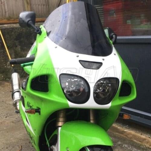 Motorcyc lWindshield WindScreen Screen For 1996 1997 1998 1999 2000 2001 2002 2003 Kawasaki Ninja ZX7R ZX-7R ZX 7R Black Iridium