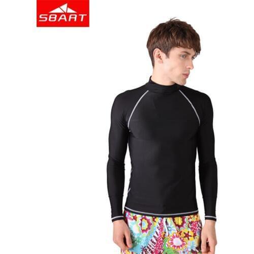 SBART Short Long Sleeve Wet Suits Men UV Protection Windsurf Tops Surf Rashguard Swim Shirts Man Scuba Diving Wet Suits Plus 4XL