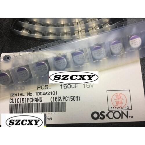 New and original 16SVPC150M 8*7 16V150UF Aluminium electrolytic capacitance
