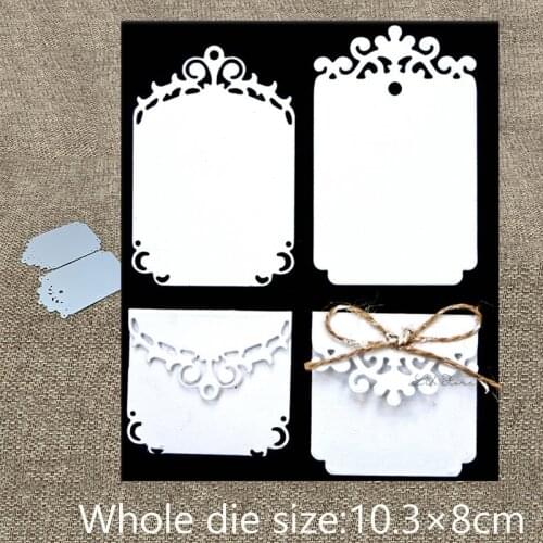 New Design Craft Metal Cutting Dies 2pcs lace tag label decoration scrapbook die cuts Album Paper Card Craft Embossing die cuts