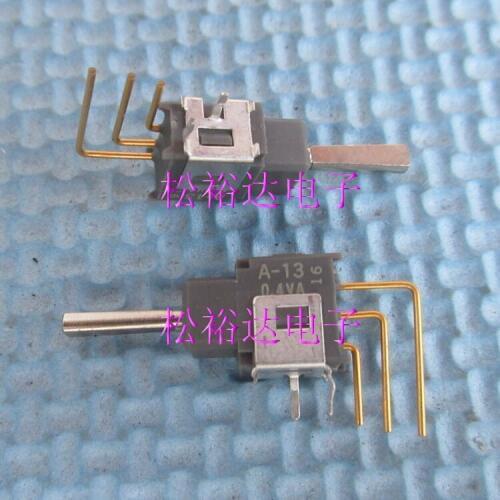 Original new 100% A-13 A13EV shake head button switch 3gear lock gold plated vertical 3pin waterproof