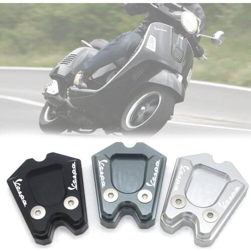 For Vespa GTS GTV 3Vie Motorcycle Kickstand Extension Plate Foot Side Stand Enlarge Pad