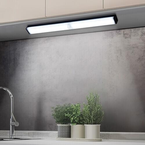 Motion Sensor Night Light Portable LED Cabinet Lights USB Charging Induction Night Lamp For Bedroom Living Room Corridor Kitchen