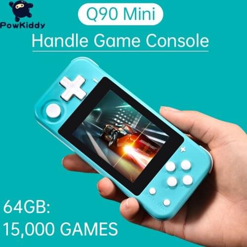 POWKIDDY Q90 IPS HD Video Mini Retro Game Console Open Source System Handheld Children Boy Gift Send Friends