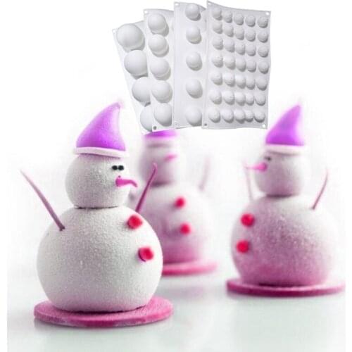 SHENHONG Mousse Moulds Spherical-Shaped Silicone Cake Molds Party Dessert Baking Tools Muffin Pan Pastry Decorating Supplies