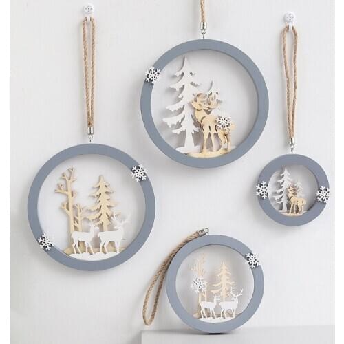 Nordic Kids Room Decor Wall Hanging Decor Wooden Elk Home Wall Decoration Christmas Decoration Accessories