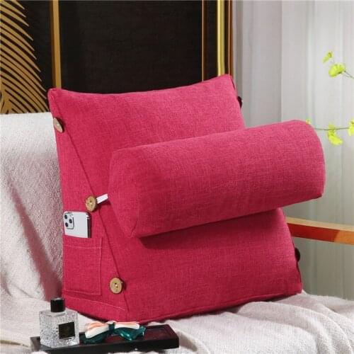Sofa Cushion Back Pillow Bed Backrest Office Chair Pillow Support Waist Cushion Lounger TV Reading Lumbar Cushion Home Decor