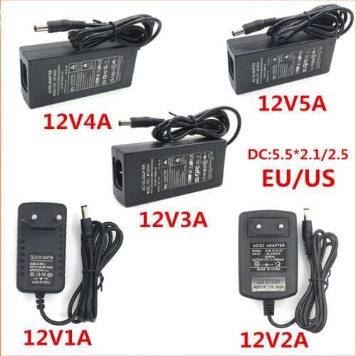 AC 100V-240V to DC 12 V 1A 2A 3A 5A lighting transformers Power Supply 12 volt Adapter Converter Charger led strip driver