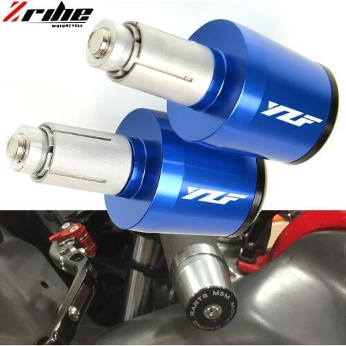 CNC 22MM Motorcycle Handlebar Grips Handle Bar Cap End Plugs For Yamaha YZF R1 YZF R6 YZFR6 YZF R125 YZFR15 R25 YZF R3