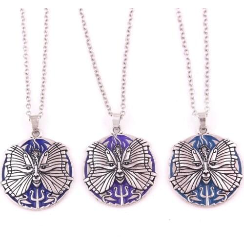 Link Chain Necklace Special Design Pendant Butterfly Like God Picture Amulet Talisman Material Zinc Alloy Provide Dropshipping