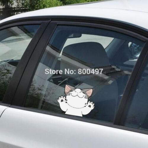 10 x Lovely Cute Cat Chis Sweet Home With Big Paws Car Stickers Car Covers Decals for Toyota Chevrolet Volkswagen Tesla Lada