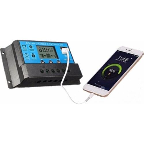 10A Solar panels Battery Charge Controller 10/20/30 Amps lamp Regulator Timer 12V 24VSolar panels Battery Charge Controller