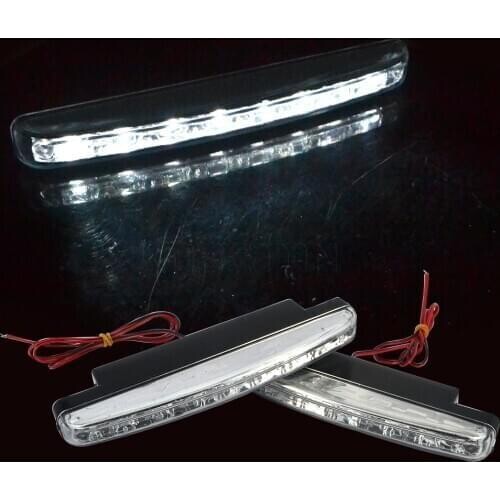 2pcs 12V Car Light Motorbike Daytime Driving Running Light Front Fog DRL Head Lamp Fog Lamps Waterproof White Light Headlight
